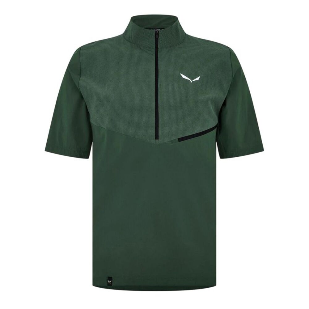Salewa Mens High-Neck Regular Sports Top / Green